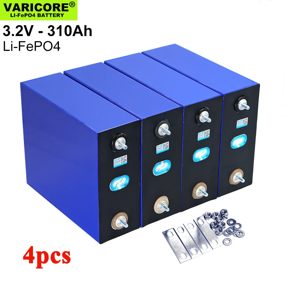 VariCore 4pcs 3.2v 310Ah 280Ah Lifepo4 Battery Lithium Iron Phosphate Solar Cell 12v 24v 36v Off-grid Wind Tax Free | Электроника