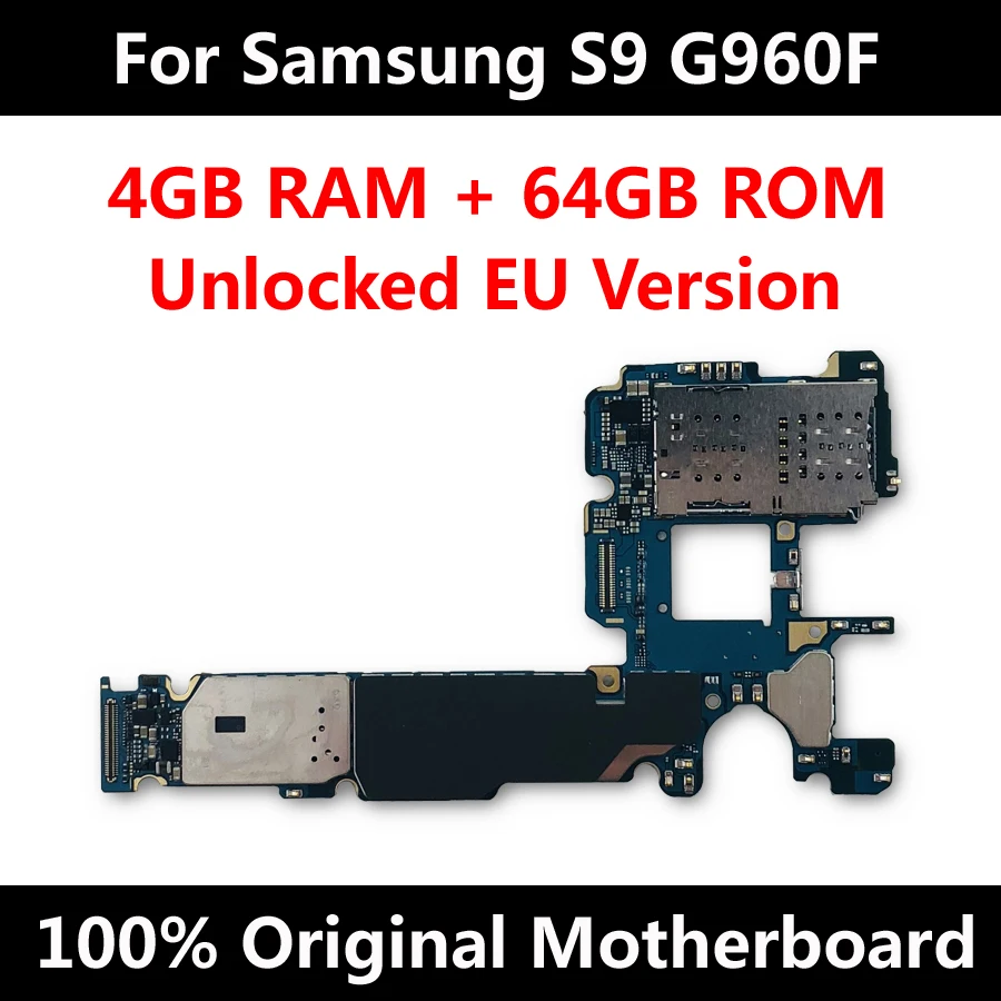 Оригинал для Samsung Galaxy S9 G965F G960F G965U G960U G965FD G960FD разблокировка материнская плата
