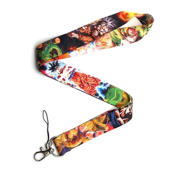 

CA303 Wholesale 20pcs/lot Dragon Ball Z Keychain Lanyards Id Badge Holder ID Card Pass Mobile Phone USB Badge Holder Key Strap
