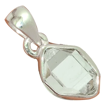 

Genuine Herkimer Diamond Pendant 925 Sterling Silver, Women Hand Made Fine Jewelry Gift