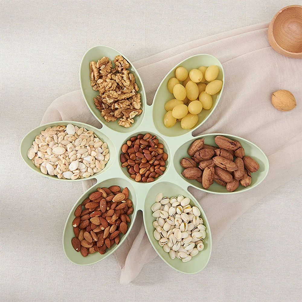 

Petal Shape Non-Slip Feeding Tray Pet Food Water Feeder Bowls Fruit Dessert Plate Petal Fruit Disk Dessert Plate