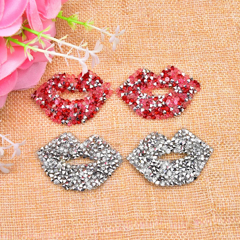 Стразы горячей фиксации 10 шт./лот мотивы для губ термотрансферный дизайн