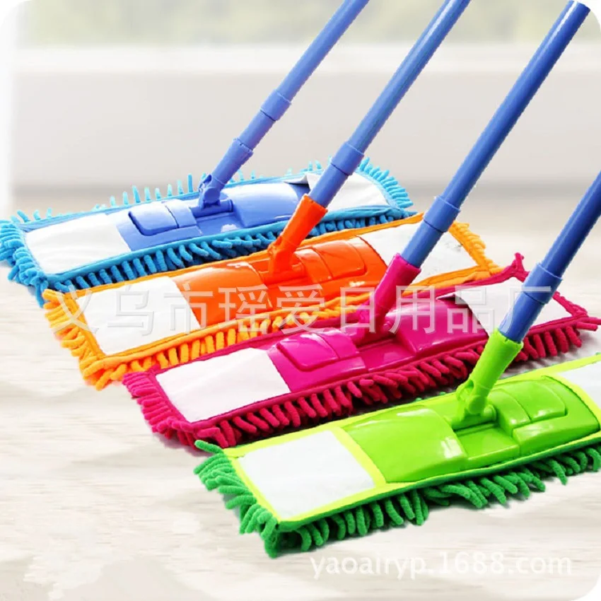 Xuenier Mop Plate Mop Microfiber Chenille 360 Rotary Mop Floor Slippers