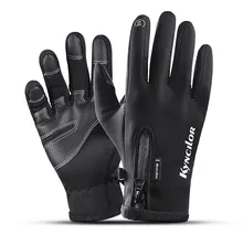 Зимние теплые мужские перчатки с сенсорным экраном, модные женские водонепроницаемые флисовые спортивные ветрозащитные женские перчатки для верховой езды на молнии