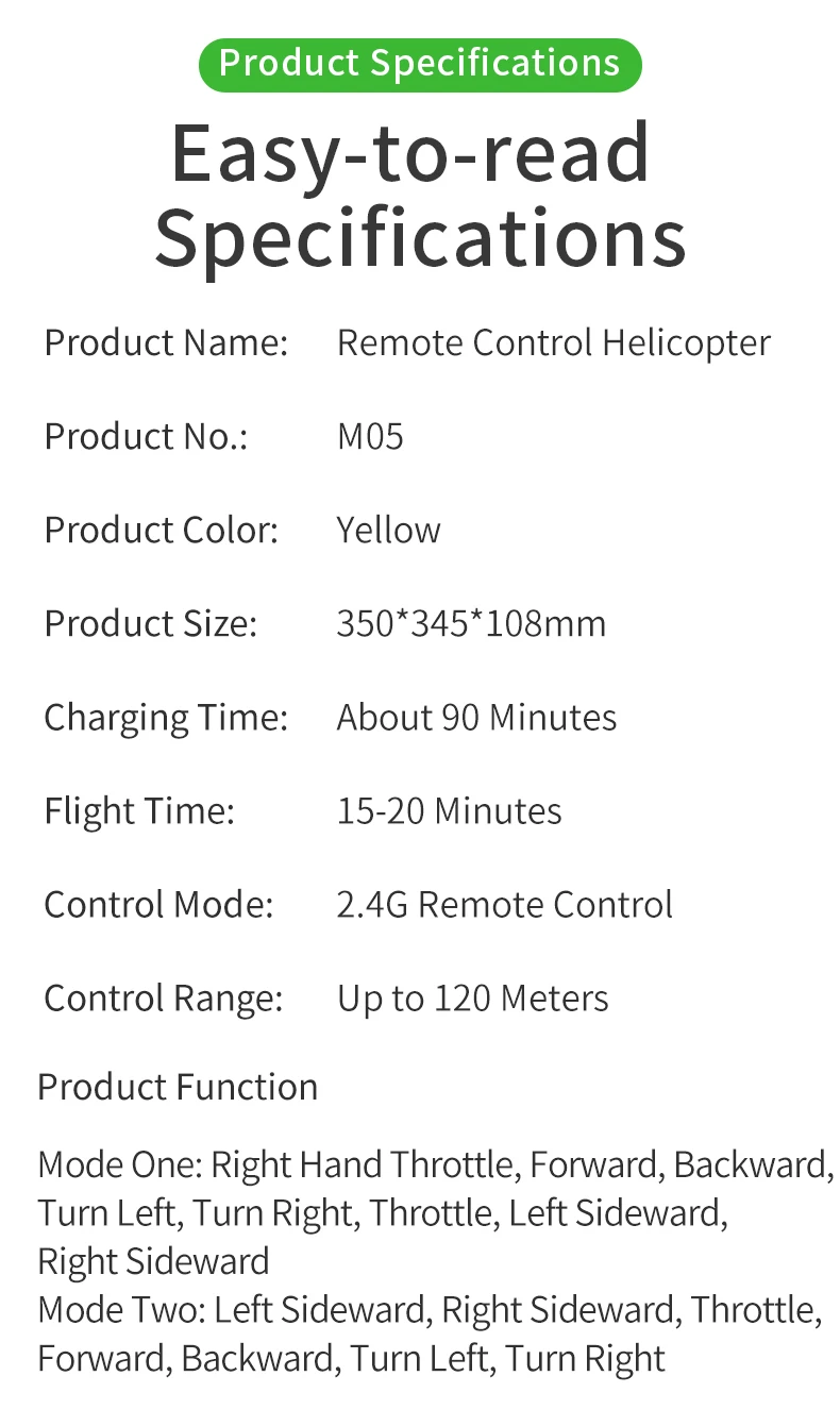 JJRC M05 RC Helicopter, MOS Remote Control Helicopter: a simple, easy-to-read product 