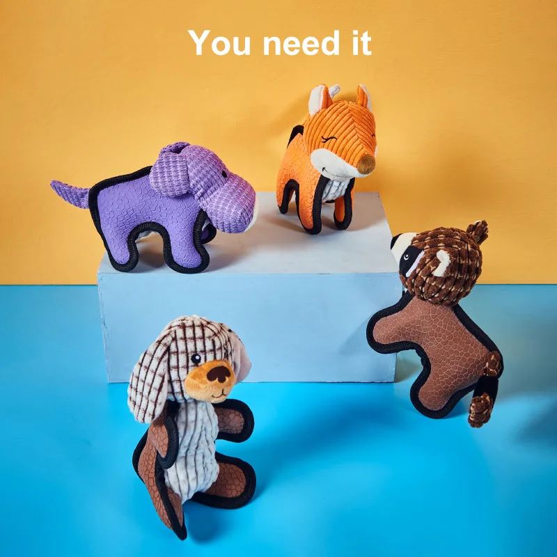 Pet Voice Plush Toy Tooth Cleaning And Odor Absorption Cartoon Cotton