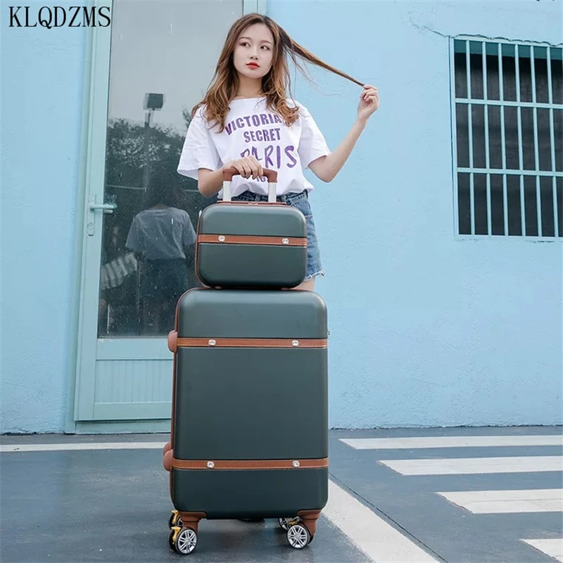 KLQDZMS Juego de maletas con ruedas para mujer, Set de equipaje rodante de 20 ", 22", 24 "y 26", con ruedas de viaje negocios, estilo clásico|Sets de equipaje| AliExpress