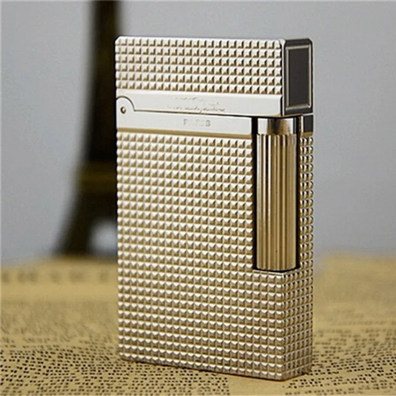 006 Silver Новинка, газовая зажигалка с натуральным лаком для сигарет, звуковые зажигалки, многоразовые аксессуары для курения, подарок для мужчин - Цвет: 006 Silver