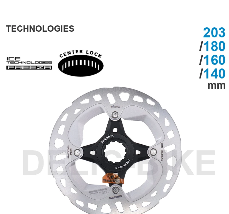 SHIMANO ULTEGRA R8000 SM-RT800  DEORE XT RT-MT800 XTR RT-MT900 203/180/160/140 mm CENTER LOCK-Disc Brake Rotor- original Parts