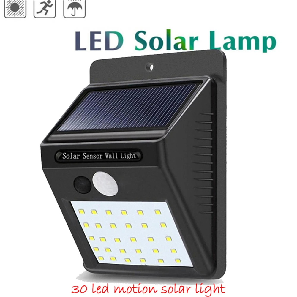 

1-4pcs Outdoor Solar Lights 30 LED Bright Motion Sensor Wall Light with 3 Modes Wireless Waterproof IP65 Night Lights for Outsid