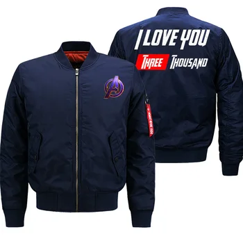 

I LOVE YOU THREE THOUSAND TV Series Male Military Bomber Jacket Casual Streetwear Autumn Winter Thick Warm Coat Zipper Outwear