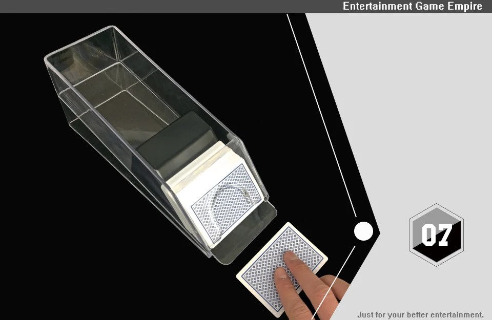 Easytoday 1Pcs Poker Dealer Accessories Acrylic Transparent Poker Club Accessories Card Dispenser 6 Vice - Poker Capacity (7)