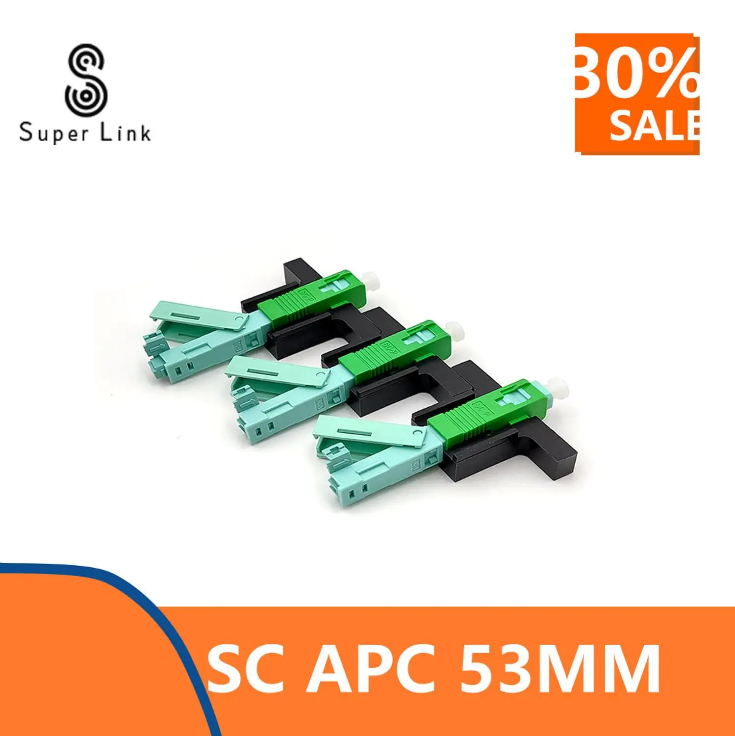 Wholesales SC APC Fast Connector Single-Mode Connector FTTH Tool Cold Connector Tool Fiber Optic Fast Connnector 53mm