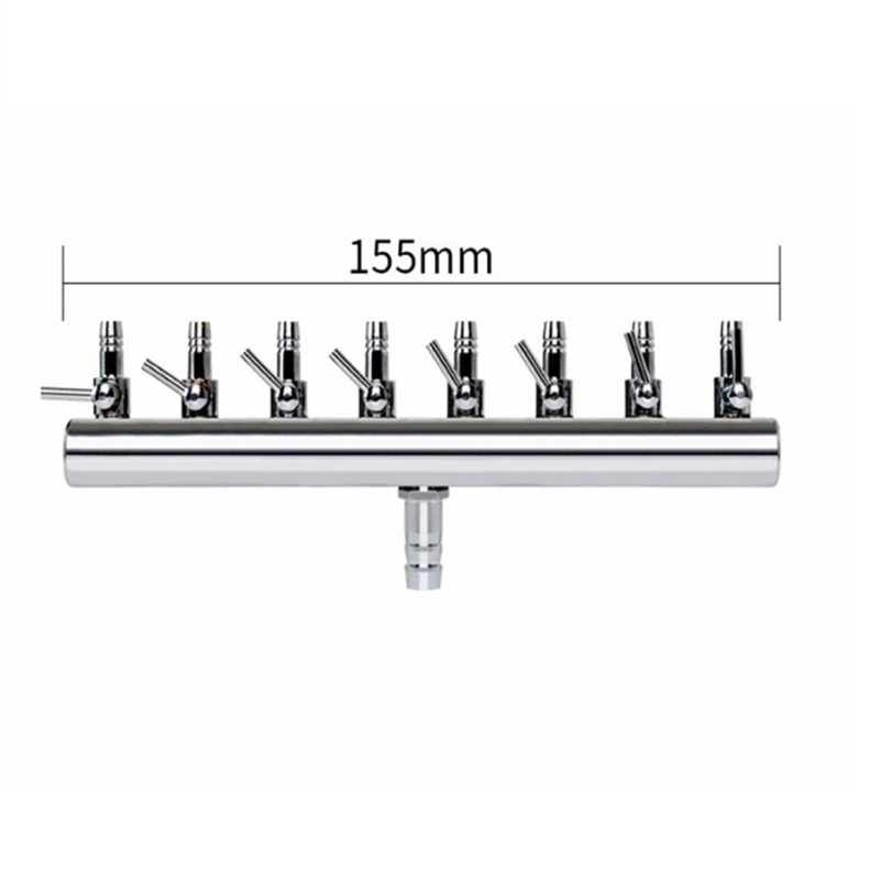 HONGYI Aquarium Fish Tank Air Pump Splitter Distributor Pump Valves 2/4/6/8/10 Ways Stainless Steel Control Valve Aquaria