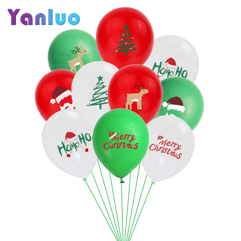 10 шт Рождественские шары Санта-украшение «Олень» рождественские украшения для дома вечерние воздушный шар Globos Новогоднее украшение