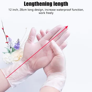 

100 PCS Disposable Gloves Black Safety Plastic Glove Clean Disposable Black Food Gloves Rubber Garden Nitrile Cleaning Gloves