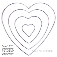 1Pc Love Heart Shape  Dream Catcher Rings Metal Craft Hoops for Dreamcatchers Wreaths Macrame Project DIY Accessories 5-20cm 2