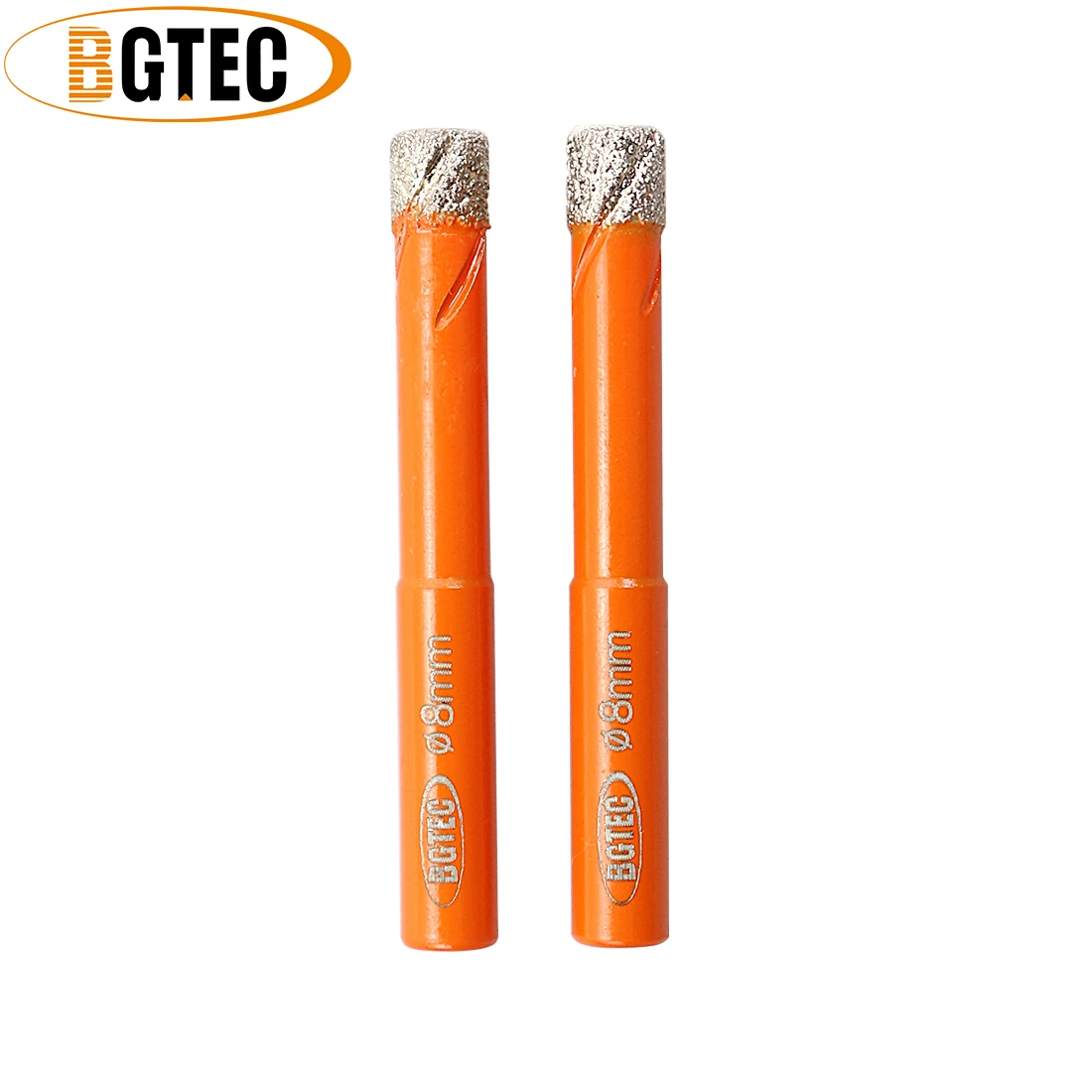Сверла BGTEC круглые 8 мм 2 шт. для сухого сверления Вакуумные Паяные алмазные сверла