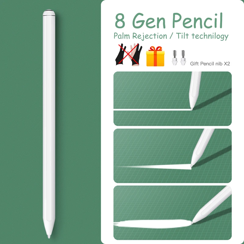 Для Apple Pencil для iPad Touch с чувствительностью наклон и отклонение ладони 2020 2018/iPad 2019