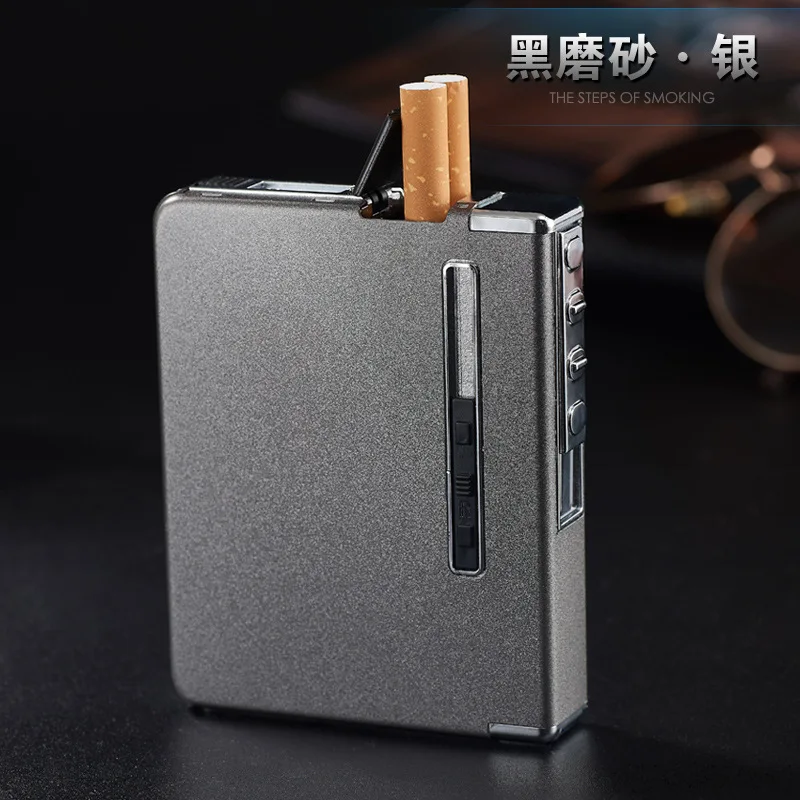 Новейшая перезаряжаемая usb-зарядка зажигалка с 12 сигаретами корпус Защита окружающей среды дым НЕТ газовая зажигалка - Цвет: 2