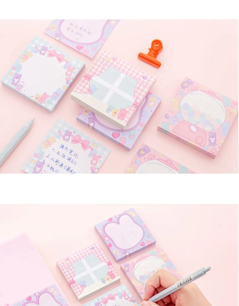 Розовый коврик для конфет для девочек, милый блокнот для заметок, офисный блокнот, школьные канцелярские принадлежности