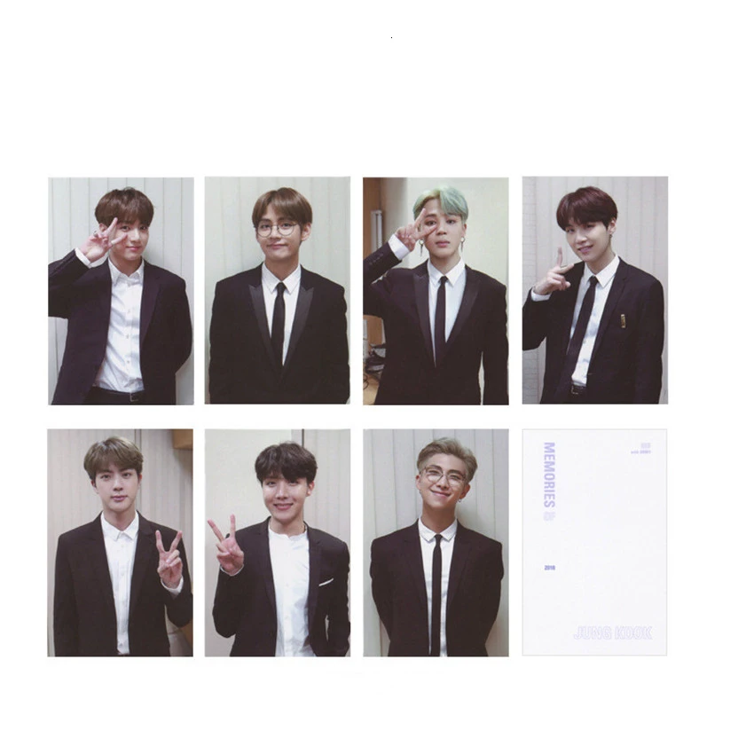 

New KPOP Bangtan Album MEMORIES OF 2018 Lomo Cards V Jk SUGA Made Paper Photo Card Poster HDPhotocard 7 PC