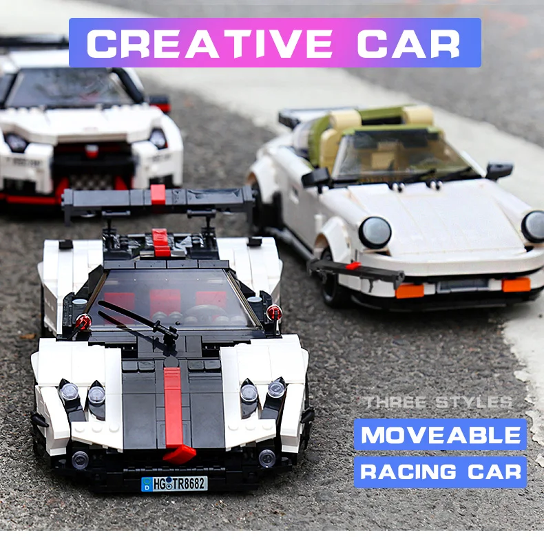 Креативная серия Moc Technic Ниссан GTR R35 скорость хром, Ванадий Набор автомобилей строительные блоки кирпичи модель игрушки 20518