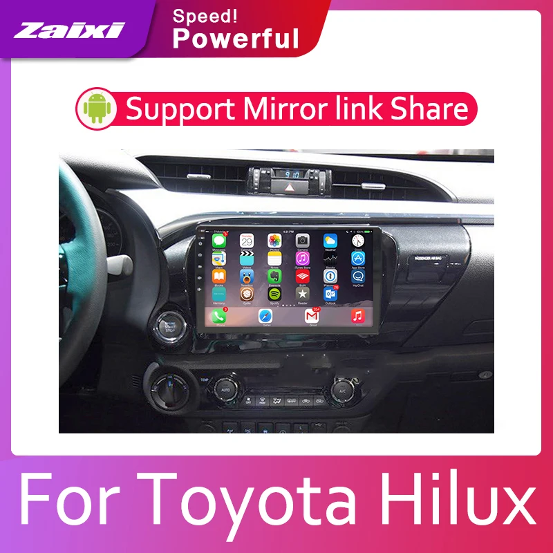 Автомобильная система Android IPS ЖК экран для Toyota Hilux 2015 2017 2018 2019 автомобильный