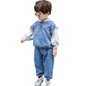 

Kids Clothes Girls Patchwork Girls Clothing Denim Jacket + Jeans Baby Girl Outfit Casual Style Children's Clothes