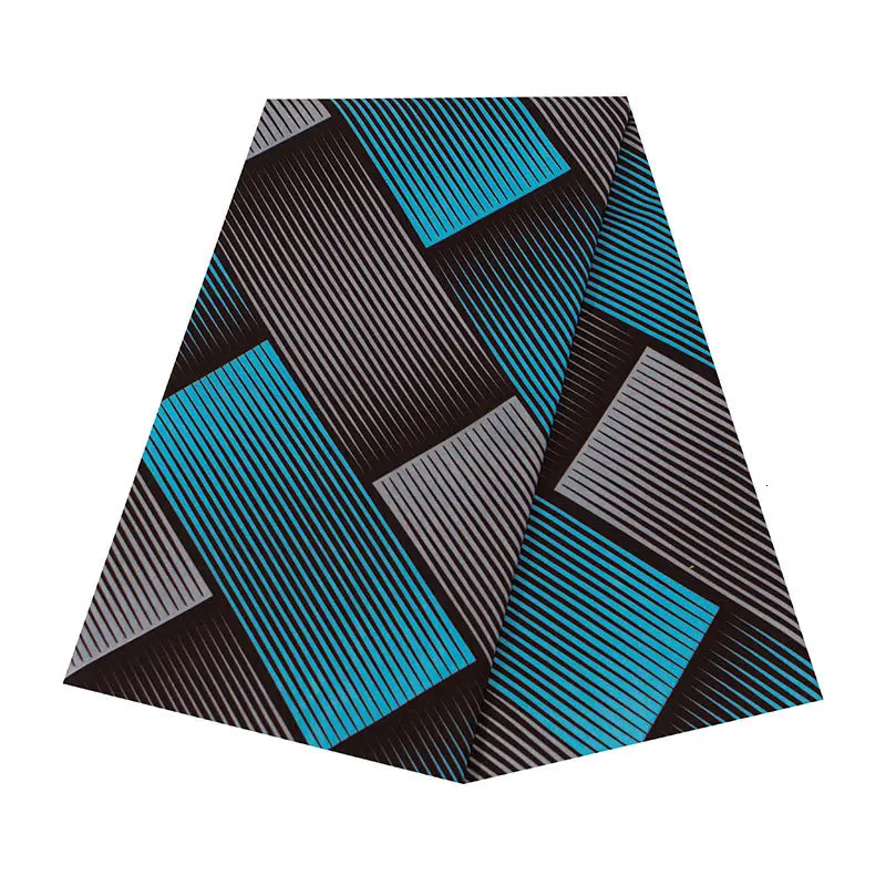 Серый Синий принт африканская настоящая восковая ткань для женского платья 6 ярдов батик ткань Анкара настоящая голландская восковая Ткань 6 ярдов