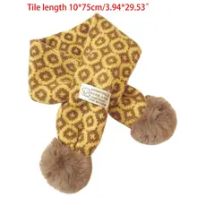 Детский шарф в Корейском стиле с геометрическим рисунком; вязаный мягкий шарф с перекрестным воротником; AXYD