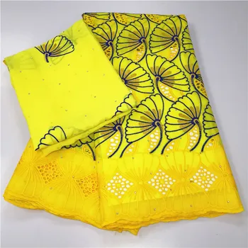 

yellow african lace fabric swiss voile lace high quality with stones dubai fabric bridal lace fabric women scarf 7yard