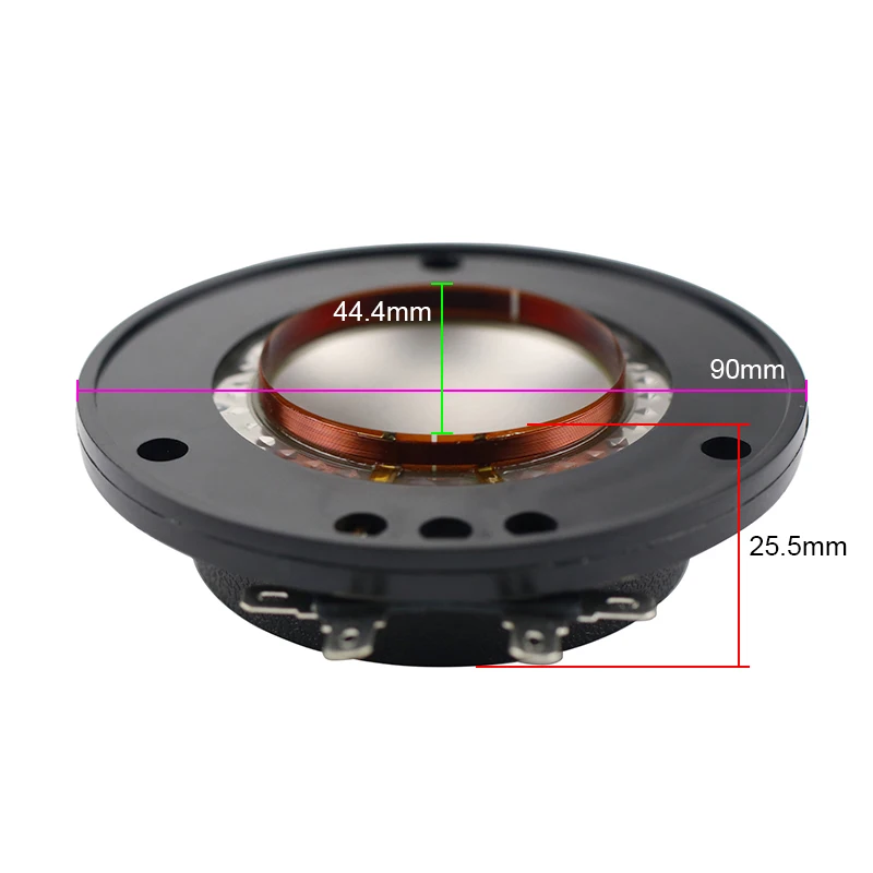 Ghxamp 44.5 mm 45 Núcleo Bobina de Voz Agudos Cobre Revestido Alumínio Fio Redondo Importado Filme Titânio Entrada 44.4 Bobina 8ohm - Image 3