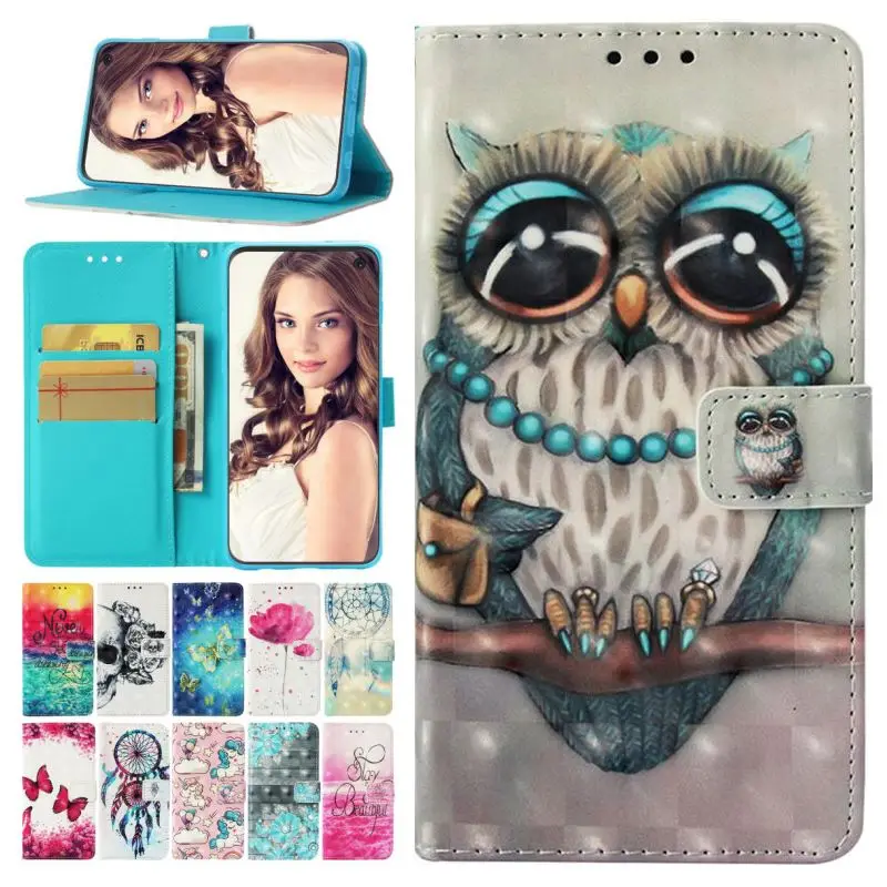 Cases For Huawei Mate 20 Pro P20 P30 Lite Enjoy 9s 7s 7 P Smart Y6 Y9 2019 2018 Pony Butterfly Owl Chimes Cover Bag E03Z | Мобильные