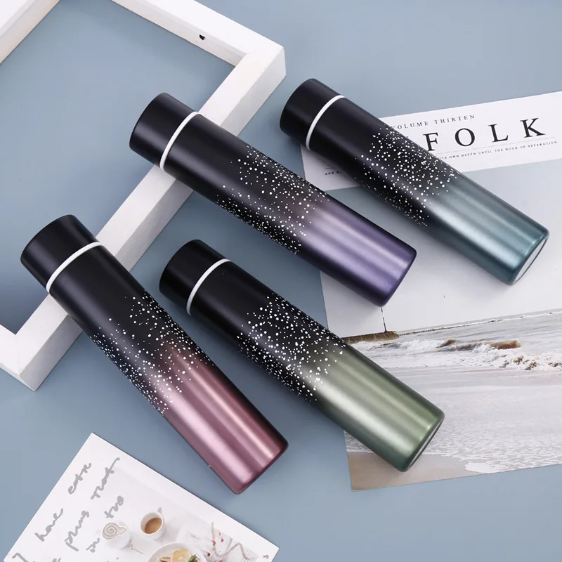 Tazza Termica A Doppia Parete Sottile Da 200Ml Tazza Da Viaggio Bottiglia Termica Per Acqua Tazza Sottovuoto Scuola Casa Tè Caffè Bottiglia Per Bevand