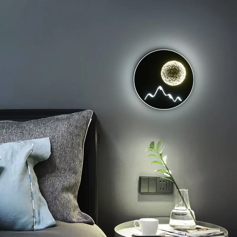 

vintage mirror light iron aisle bedside corridor cabecero de cama monkey lamp