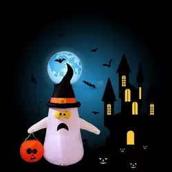 4 футов Хэллоуин надувной Призрак белый светодиодный свет для наружного и декор для помещений