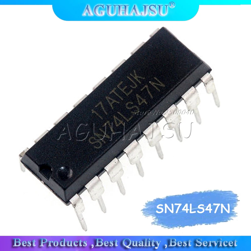 10 шт. SN74LS47N DIP16 SN74LS47 DIP 74LS47N 74LS47 HD74LS47P DIP-16 Новый и оригинальный IC | Электронные