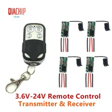 QIACHIP 433 МГц пульт дистанционного управления DC 5 в 12 В мини светодиодный светильник приемник реле с передатчиком пульт дистанционного управления Умный дом