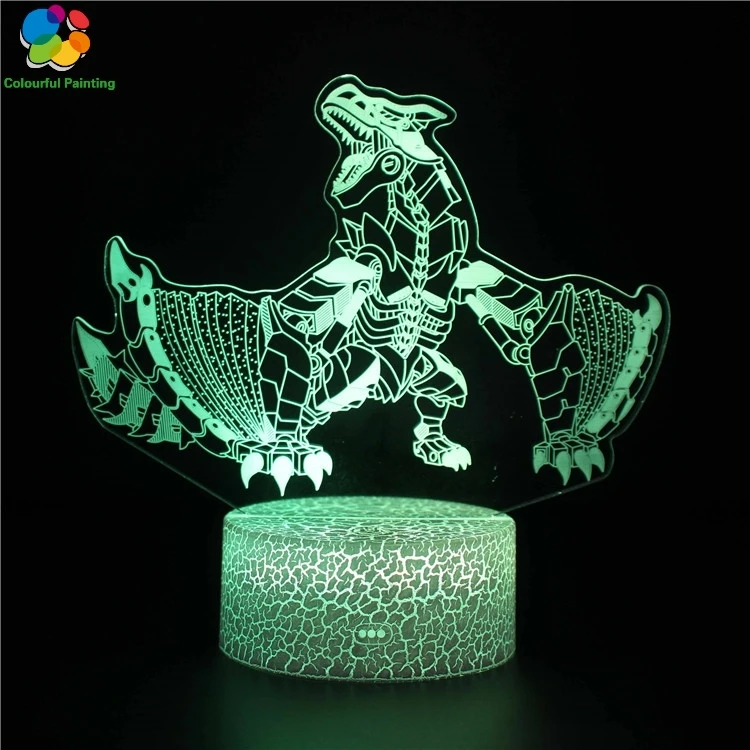 

Remote Control Call Duty WW Soldiers Dragon 3D Light LED Crack Night Light 7 Colors Changing 3AA Battery Powered USB Lamp Gift 3