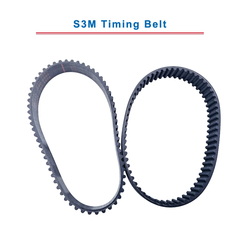 

S3M Timing Belt with circular teeth model S3M-303/309/312/318/321/324/327/330/333/336 teeth pitch 3mm belt thickness 2.2mm