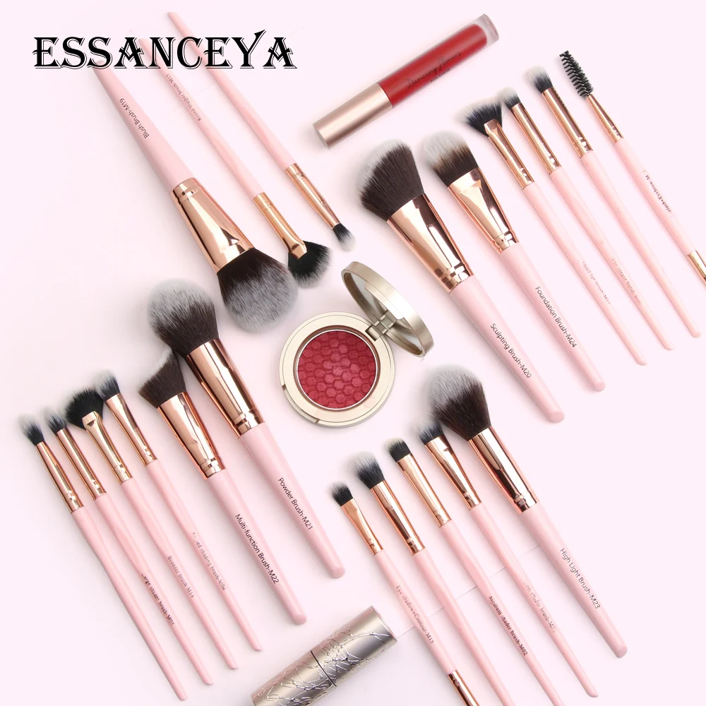 ESSANCEYA, набор кистей для макияжа, 3-22 шт., косметические наборы, кисти для глаз, пудра, тональный крем, консилер, хайлайтер, косметические кисти для макияжа, инструмент