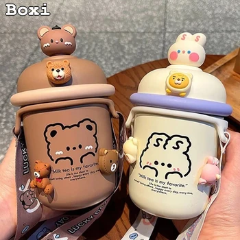 Kawaii Pastel Bear Big belly Thermos