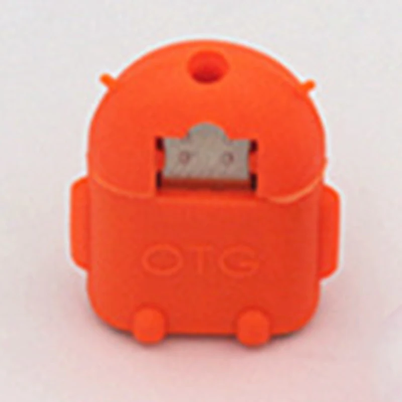 Мини в форме робота все микро-usb для устройств на аndroid к USB 2,0 конвертер USB OTG кабель адаптер для планшетных ПК для samsung S3 S4 S5 для Xiaomi