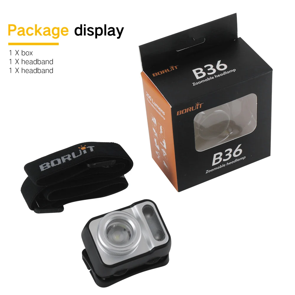 BORUiT B36 XP G2 + 2*3030 красный светильник светодиодный мини налобный фонарь 5 режимный