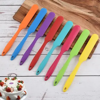 

Heat Resistant Mixer Baking Dough Scrapers Long Handle Silicone Spatula Cake Cream Confectionery Tools Kitchen Gadgets ^o^