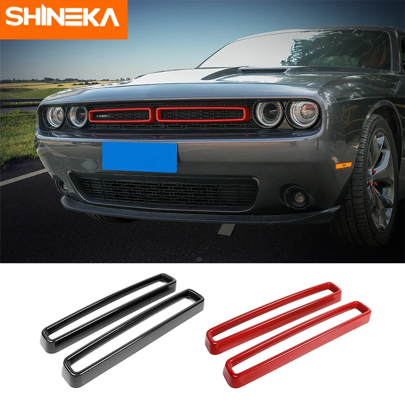 SHINEKA гоночные грили для Dodge Challenger+ Автомобильная решетка кондиционера вентиляционная декоративная крышка для Dodge Challenger