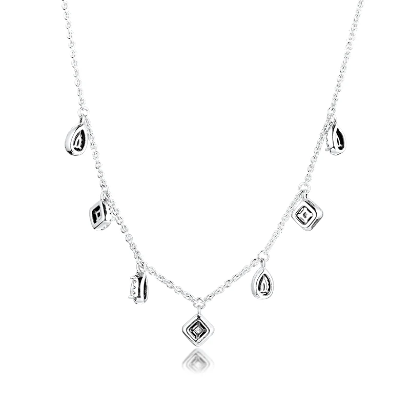 Подвески геометрические формы ожерелья 925 пробы серебряные ювелирные изделия