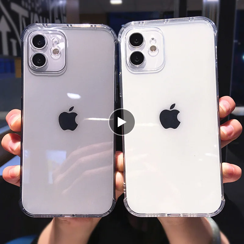 Модный противоударный бампер прозрачный чехол для телефона iPhone 12 Pro 11 Max X XR XS 8 7 Plus