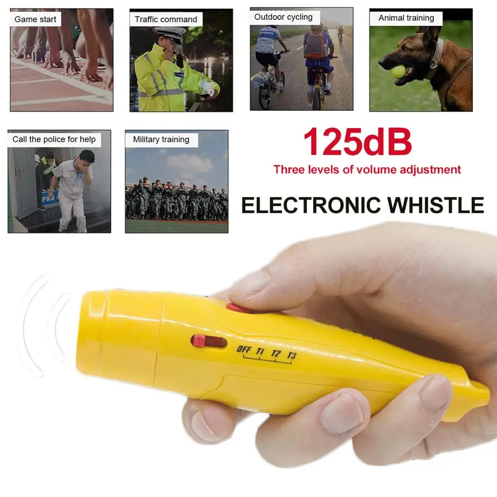 

125db Professional Training Survival Whistle Sports Basketball Football Referee High Decibel Electronic Whistle Three-Tone